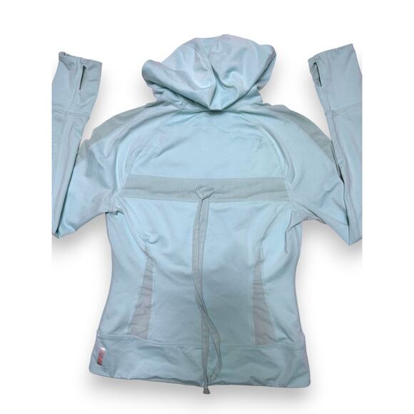Zella Mint Blue Athletic Zip-up Jacket W/ Hood Size Small - Picture 6 of 12